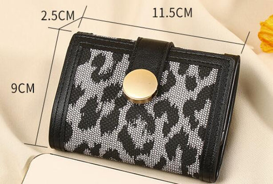 Women's Trendy Leopard Print Fashion Short Wallet