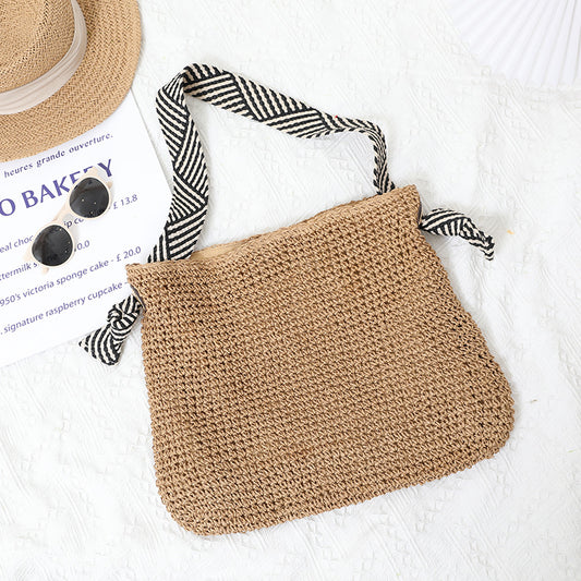 Handmade Single Shoulder Woven Bag For Women