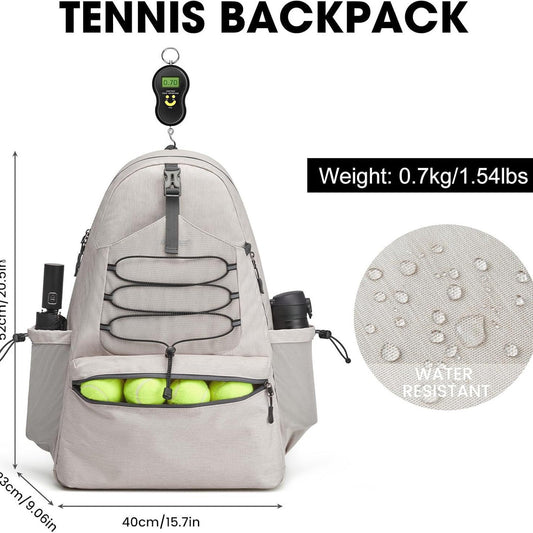 Men's And Women's Tennis Backpack Large Peak Ball Bag Can Hold 4 Rackets With Shoes Compartment