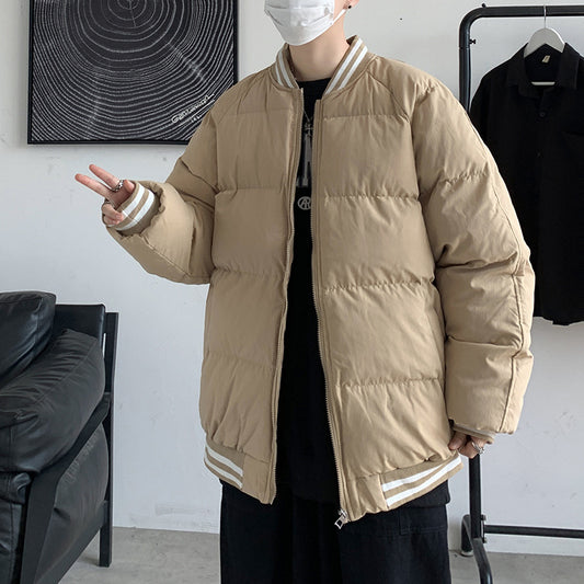 Men's Solid Color Loose Padded Jacket