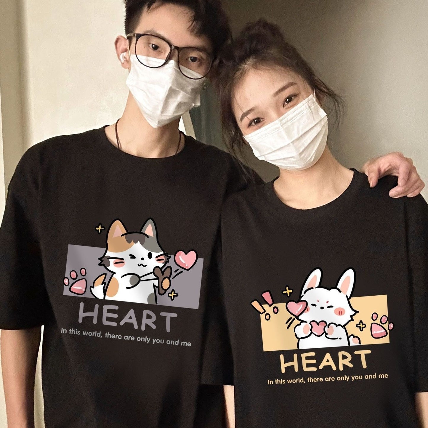 Niche Cartoon Design Short Sleeve Ins Pure Cotton Round Neck Summer Wear