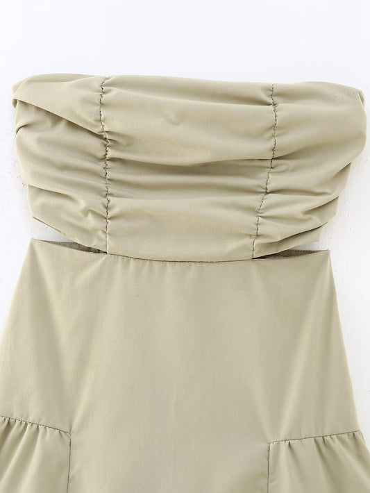 Hollow Out Wrapped Waist Slim Dress