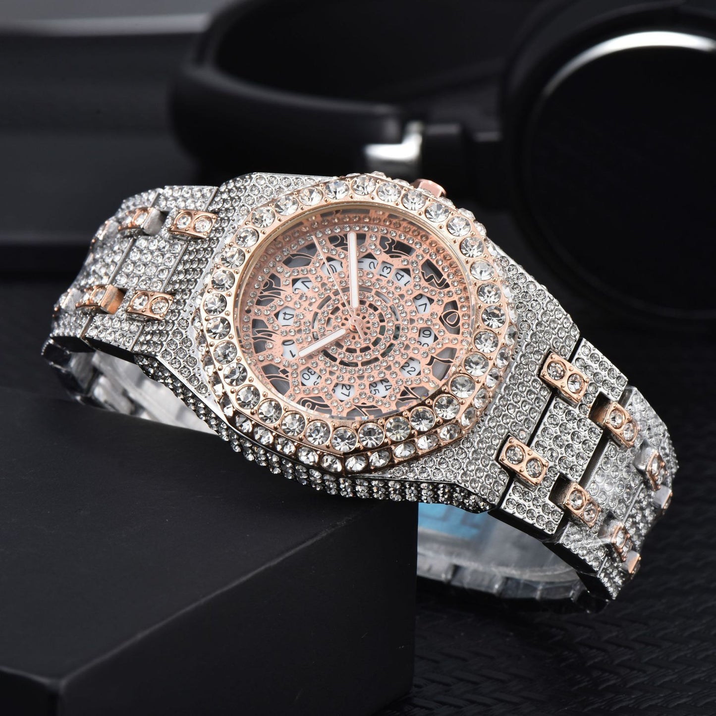 Fuld Diamond Quartz Fashion Ur Høj Kvalitet
