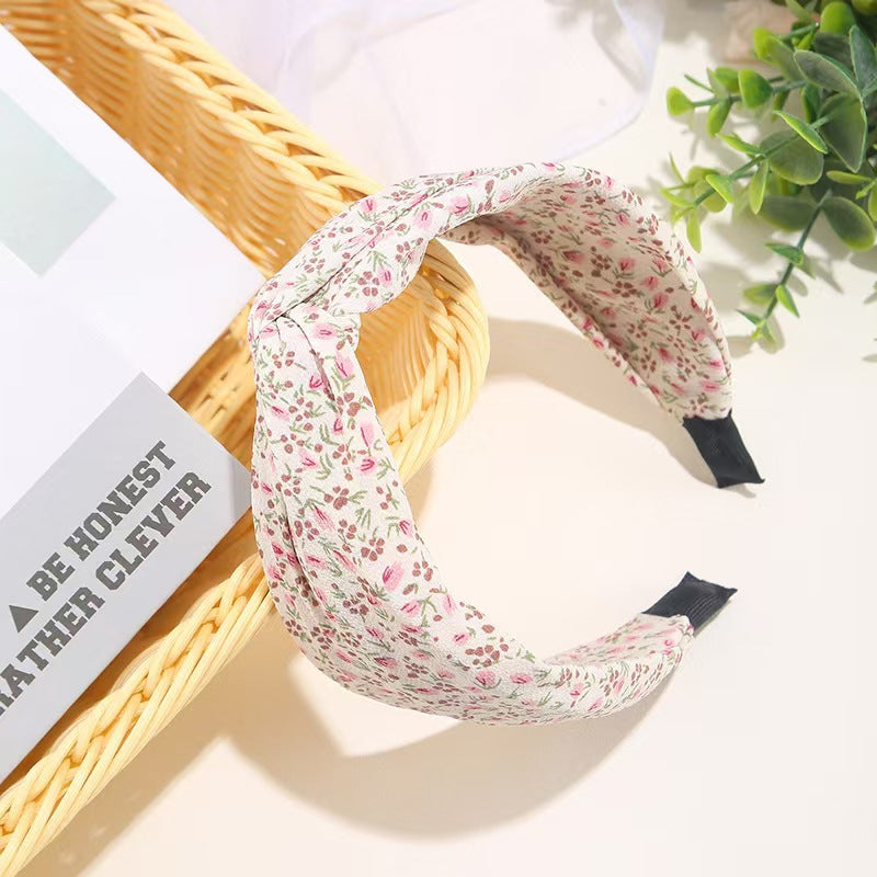 Retro French Wide Brim Hair Band Hair Fixer Women's Summer