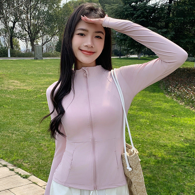 Ice Silk Sun Protection Clothing Women's Slim-fit UV-proof Tight Sports Jacket