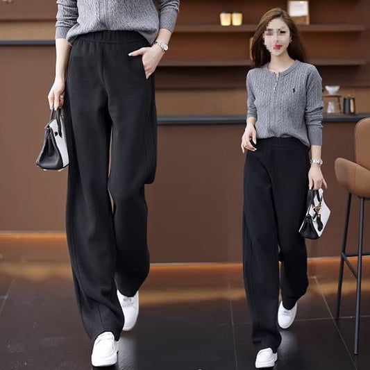 Slimming Relaxed-fit Wide-leg Pants For Women Casual Style