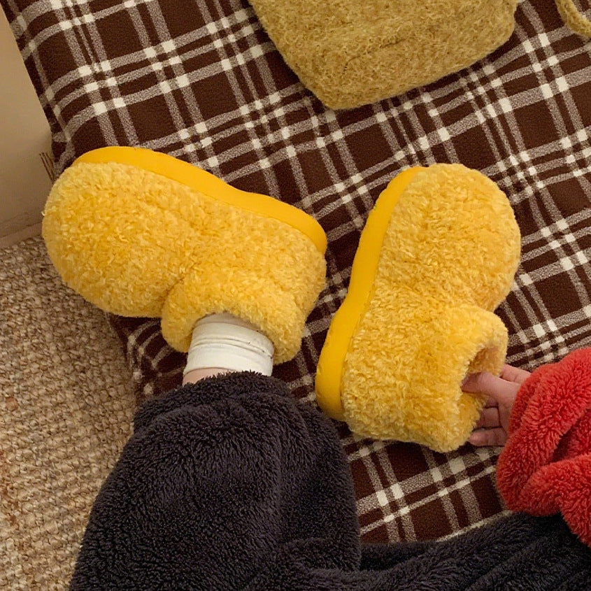 Cute Fashion Big Head Furry Boots For Women
