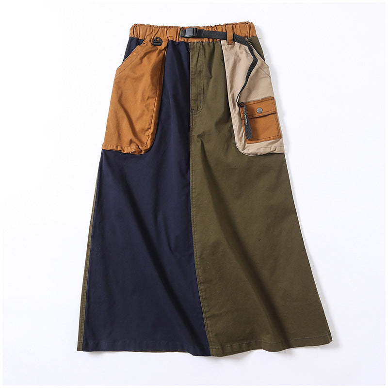 Women's Fashion Loose Retro Elastic Waist Skirt