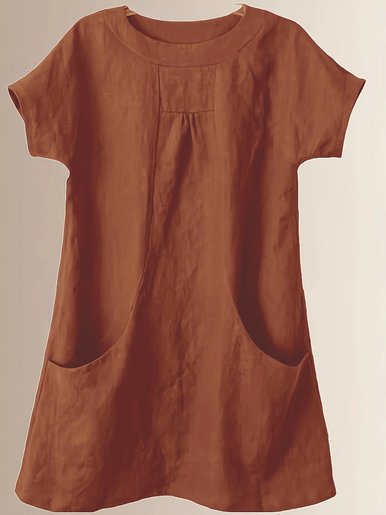 Women's Cotton Round Neck Pocket Shirt
