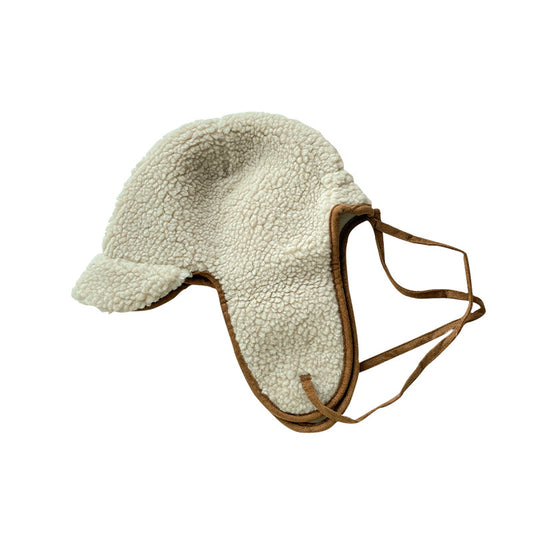 Lamb Wool Warm Ear Protection Cute Plush Bonnet