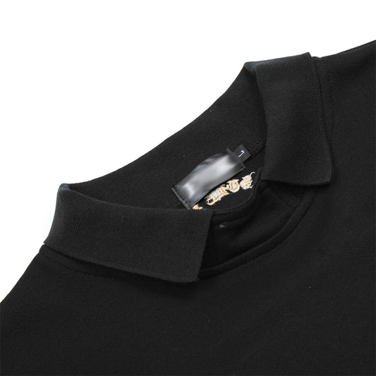 Men's Color Contrast Patchwork Letter Clothes