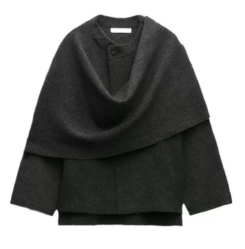 Women's Loose Casual Cape Knitted Sweater Coat