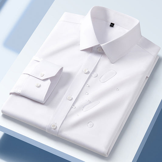 Non-ironing Ice Silk Four Seasons Men's Shirt