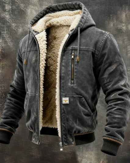 Multicolor Solid-color Printed Digital-print Hooded Jacket