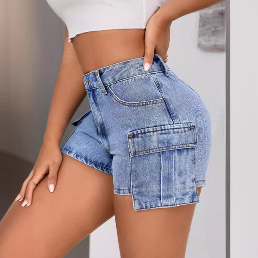 Komfortable Slim Fit Denimshorts til Kvinder