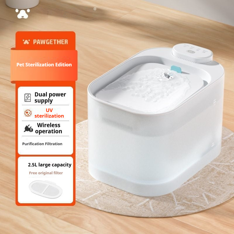 Pet Small To Big Cat Unplugged Pet Drinking Water Apparatus