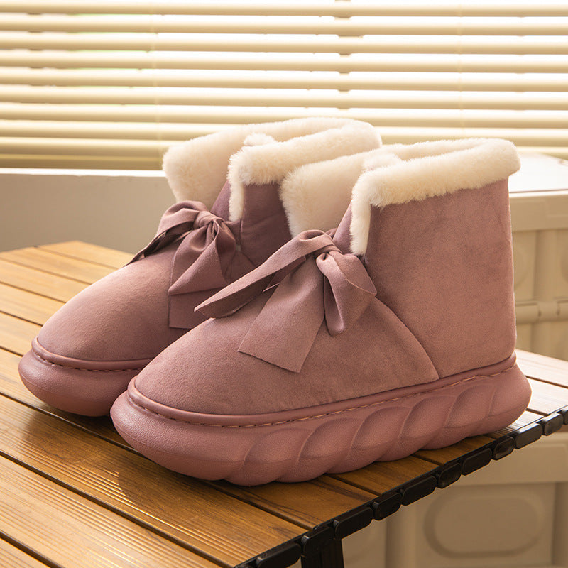 Snow Boots Women's Winter Home Indoor Plush Warm Thick Sole