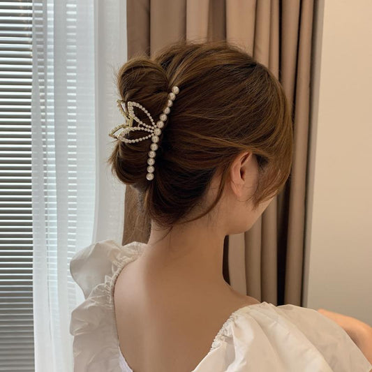 Pearl Bunny Ears Clip Female Large Back Head