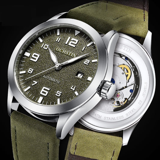 Casual Business Retro Leather Automatic Mechanical Watch