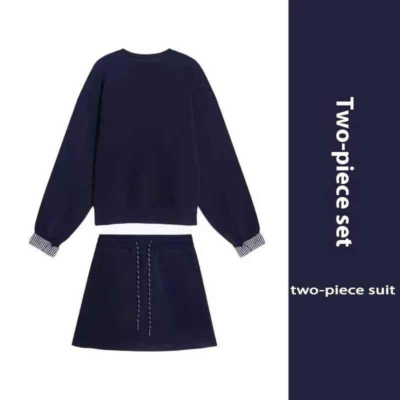 Fashion Sports Sweater Skirt Two-piece Set