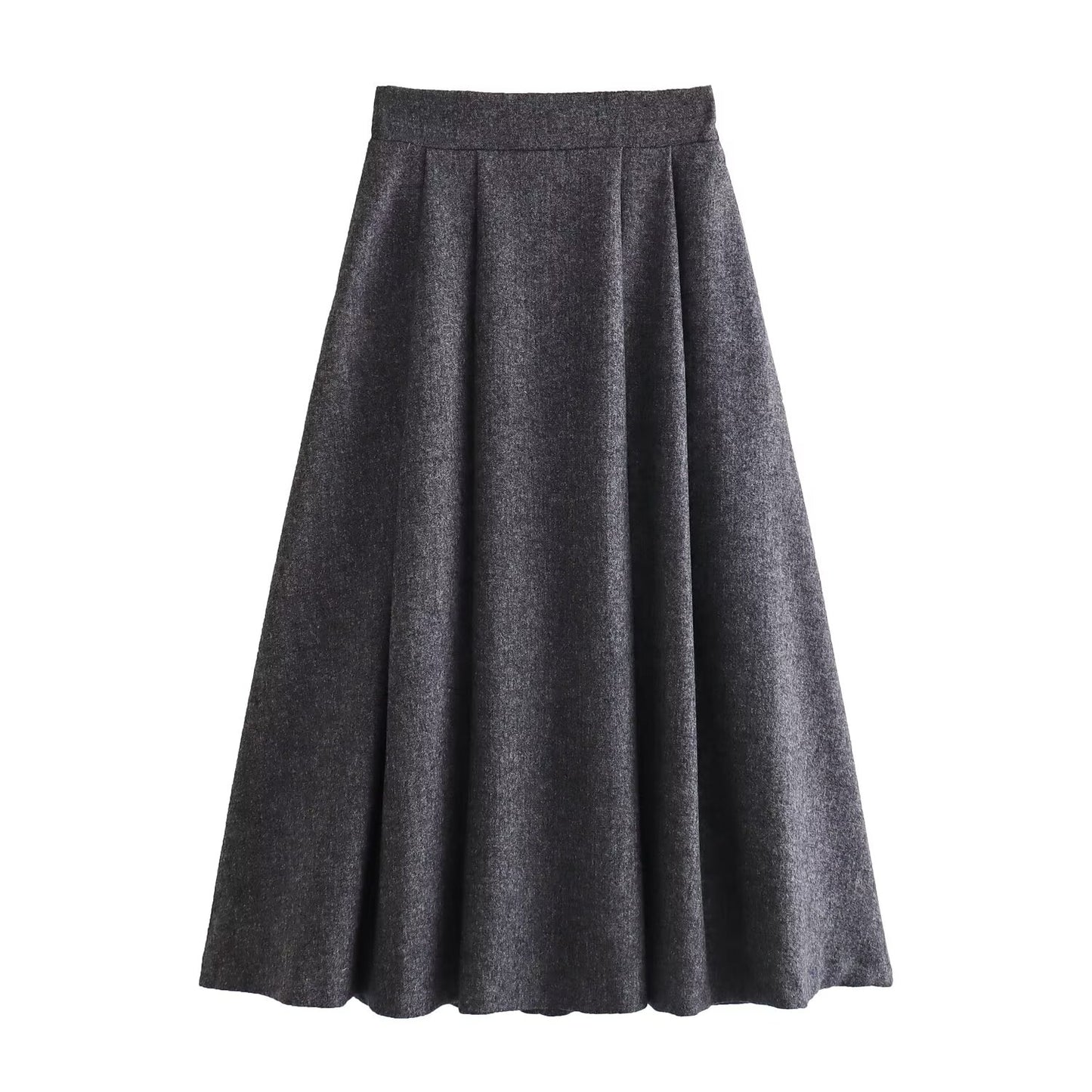 Women's Elegant Vintage Blend Minimalist Suit High Waist Skirt