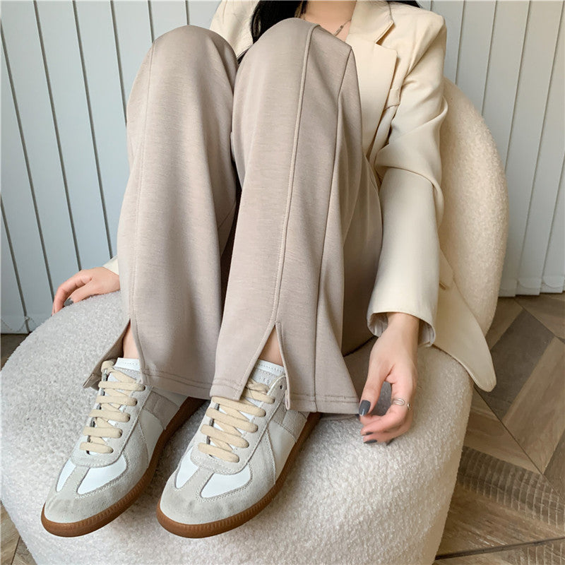 Women's Slim Side Split Loose Wide Leg Pants