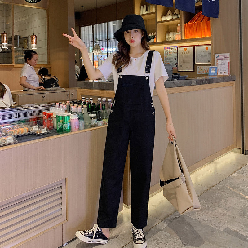 Women's Casual Wide Leg High Waist Denim Overalls