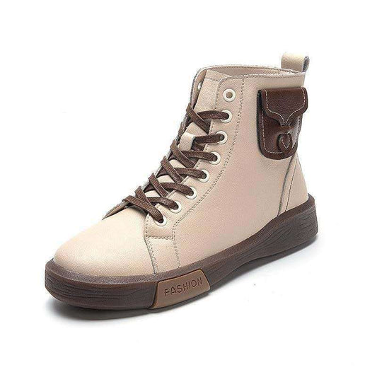 Women's New Flat-bottomed All-match Boots Elastic Band