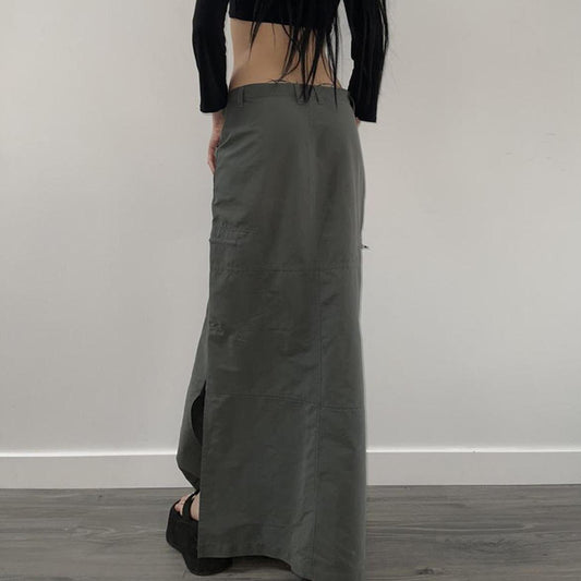 European And American Street Retro Split Skirt