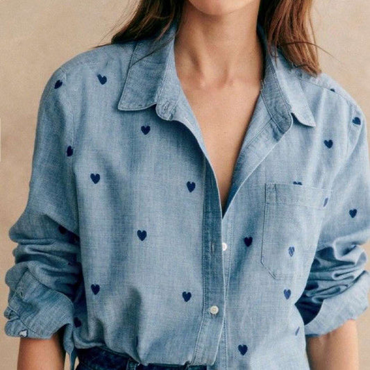 Long-sleeved Shirt With European And American Style Design