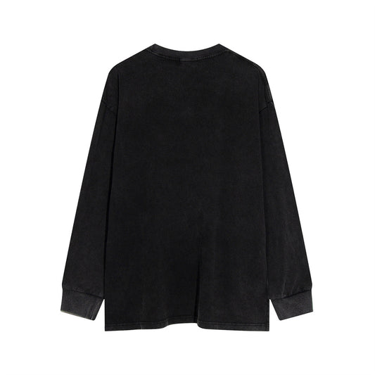 Men's Punk Wash Pure Cotton Long-t-shirt Ins Street