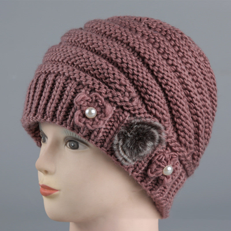 Fashion Personality Old Lady Woolen Knitted Hat
