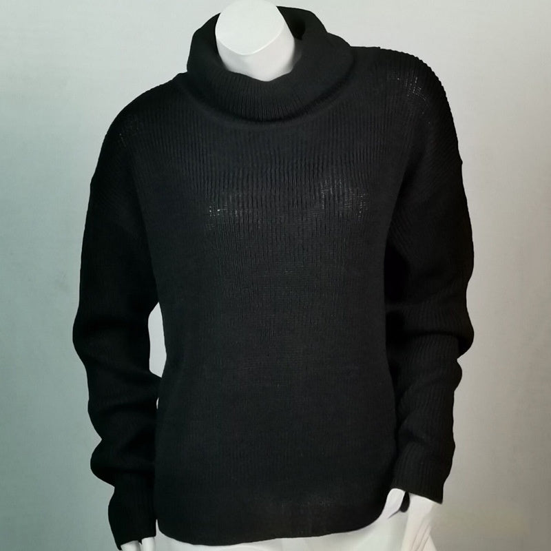 European And American Solid Color Turtleneck Long Sleeve Sweater