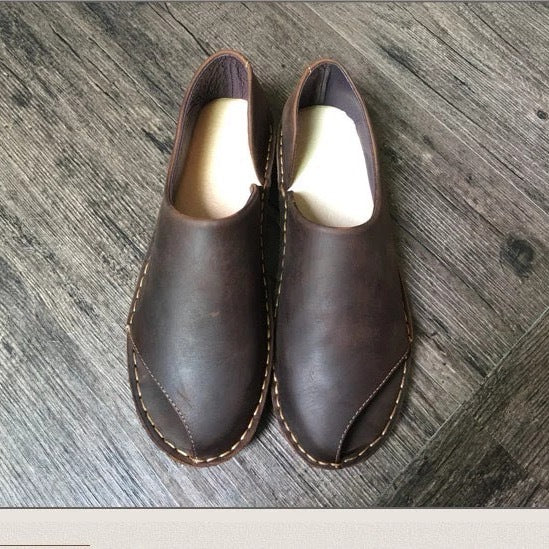 New Style Handmade Leather Ladies Fish Mouth Sandals