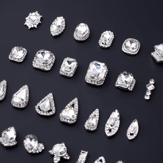 K9 Ultra-Shiny Flat-Back Rhinestones In White For Nail Art Decorations