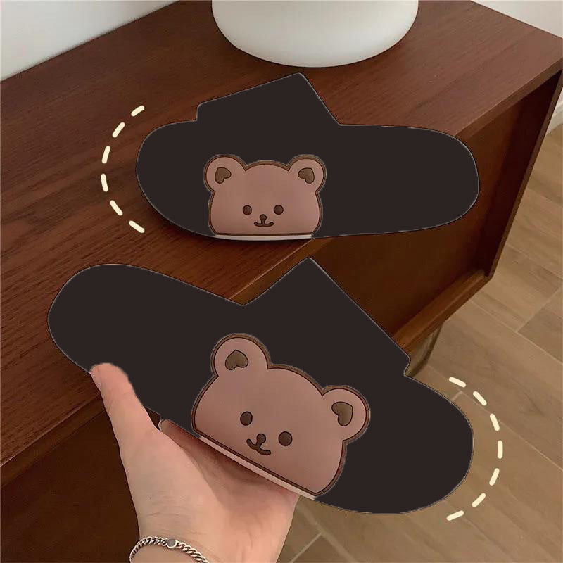 Cute Side Bear Couple Style Home Bathroom Sandals And Slippers