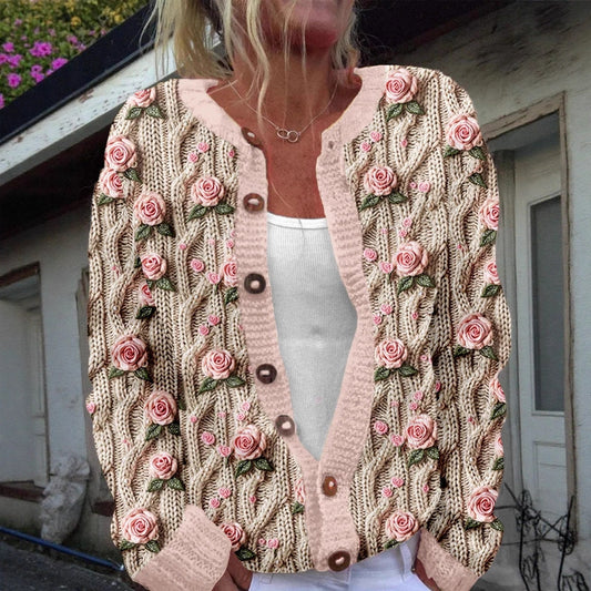 Womens High-End SpringAutumn Fashion Long-Sleeve Sweater