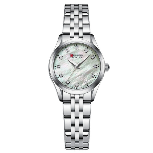 Rhinestone Ultra-thin Womens Shell-face Watch