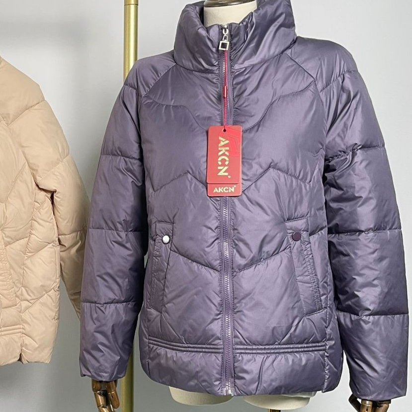 Lightweight Women's Stand Collar Raglan Down Jacket