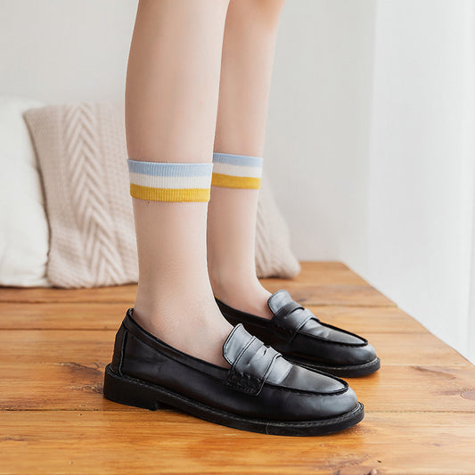 Women's Fashionable Breathable Cotton Bottom Tube Socks
