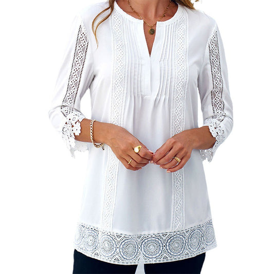 Elegant And Stylish Womens Round-neck Top