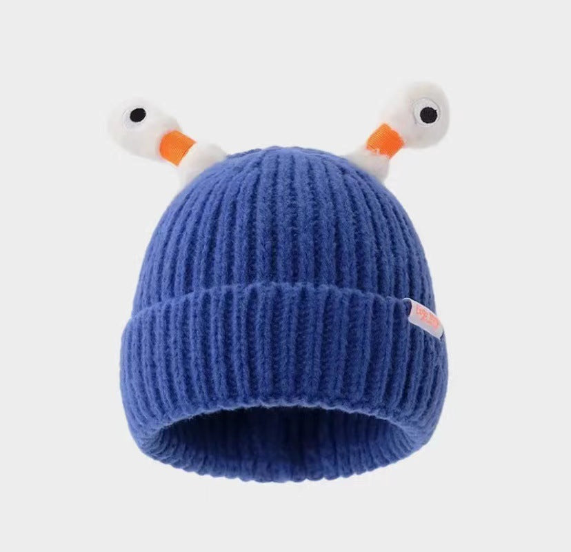 Cute Luminous Autumn And Winter Warm Ear Protection Wool Korean Cartoon Fashion All-matching Knitted Hat