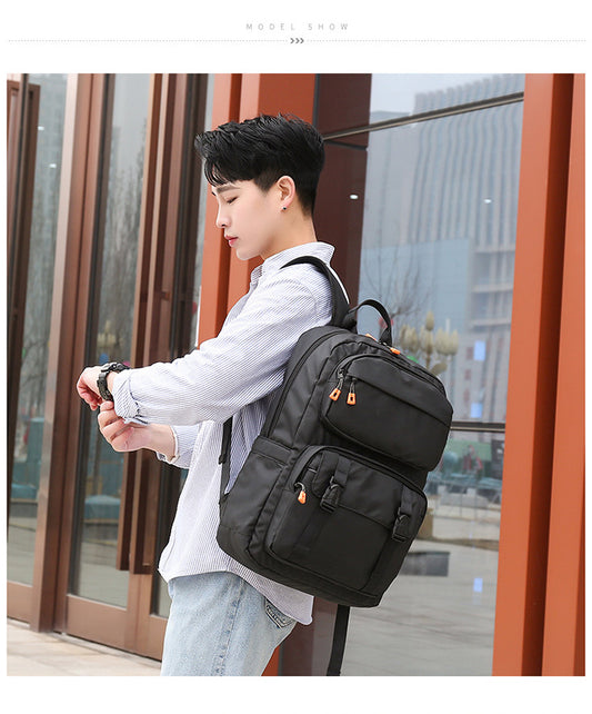 New Casual Backpack Men's Waterproof Large Capacity