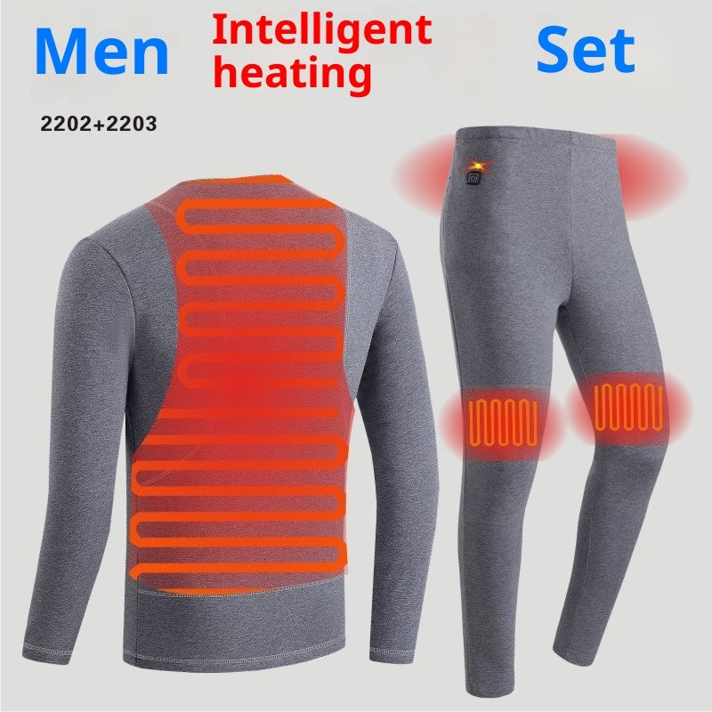 Smart Heating Constant Temperature Pure Color Warm Keeping Underwear