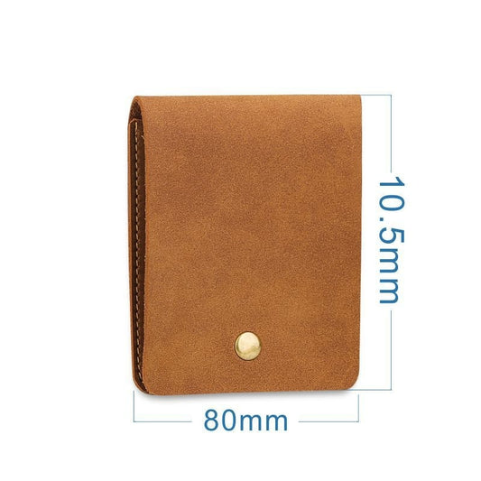 PU Leather Matte Vintage Bi-Fold Compact And Portable Bag