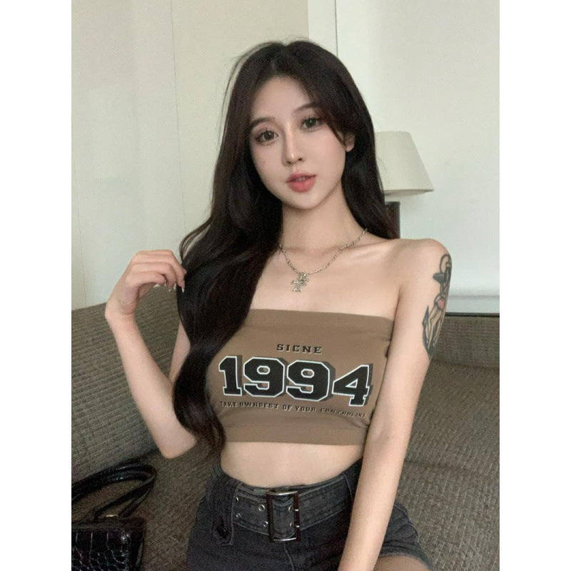 One-piece Slip Dress With No Straps Anti-slip Design For A Spicy Edgy Look