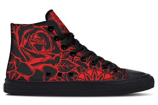 Men's And Women's Fashion Color Printing High-top Canvas Shoes