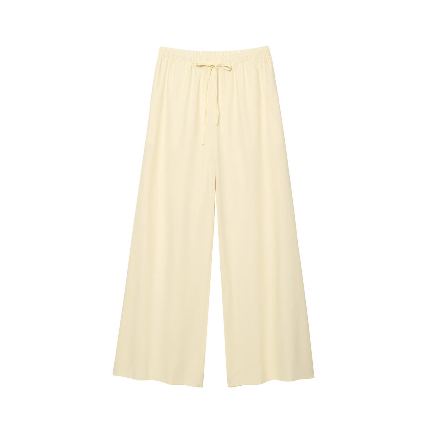 Simple Puff-sleeve Shirt And Casual Pants Set