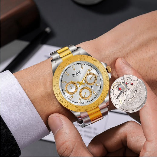Fashion Gradually Gold Steel Watch