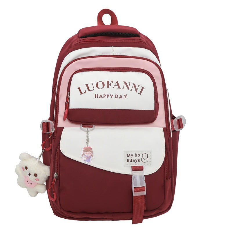 School Season Backpack Korean Style College Style Large Capacity Student Schoolbag Female